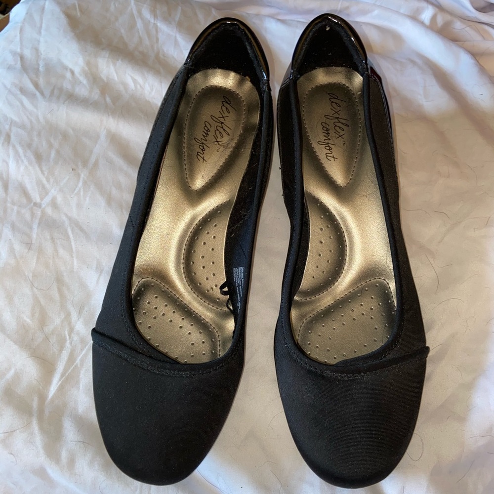 Dexflex Comfort black wedge, size 11w